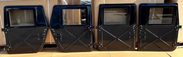 NEW STEEL HUMVEE HMMWV HUMMER H1 M998 X DOOR SET M1114 M1123 ETC FITS ALL HMMWV